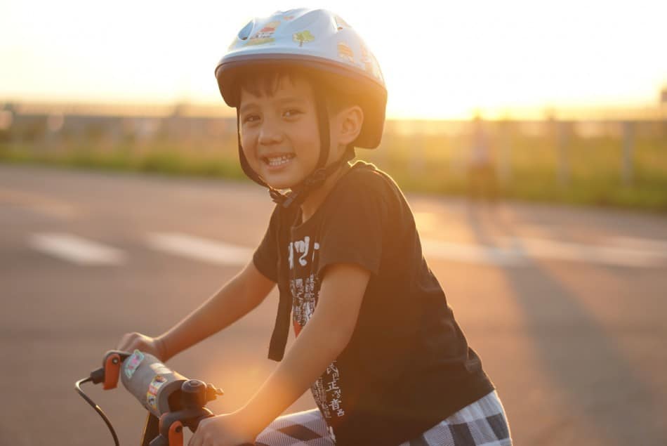 aaron biking sunset