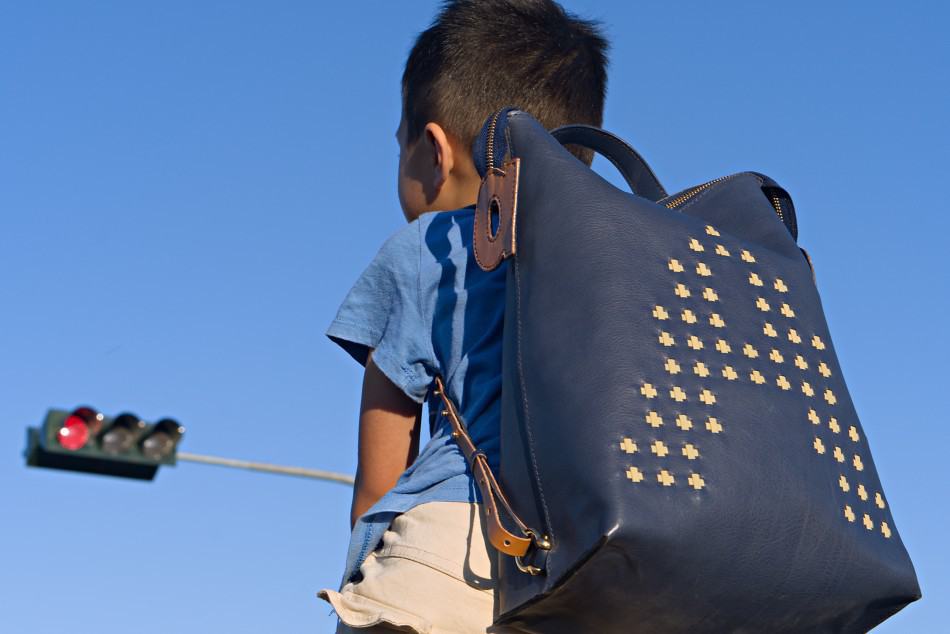 aaron leather backpack